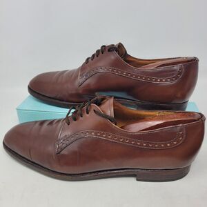 Church’s Custom Grade Oxford Brown Derby Shoes Plain Toe Mens Sz US 9 C Bespoke!